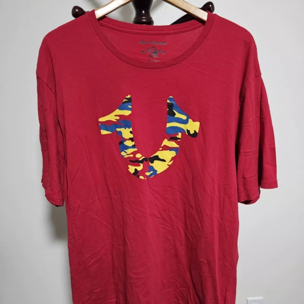 True Religion Red Graphic T-Shirt for Men Size 3xl